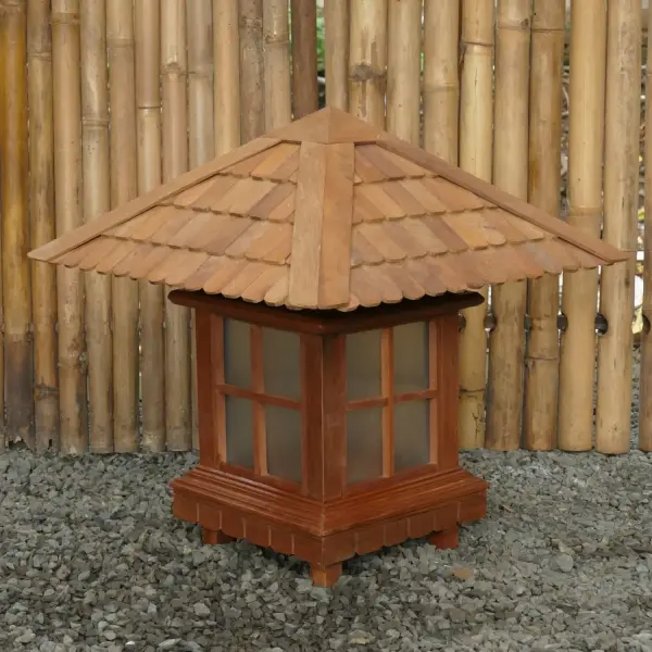 Artikelbild 12 des Artikels “Binkarai Gartenlaterne, angepasstes Dach (breiter und weniger hoch), Höhe 60 Cm “